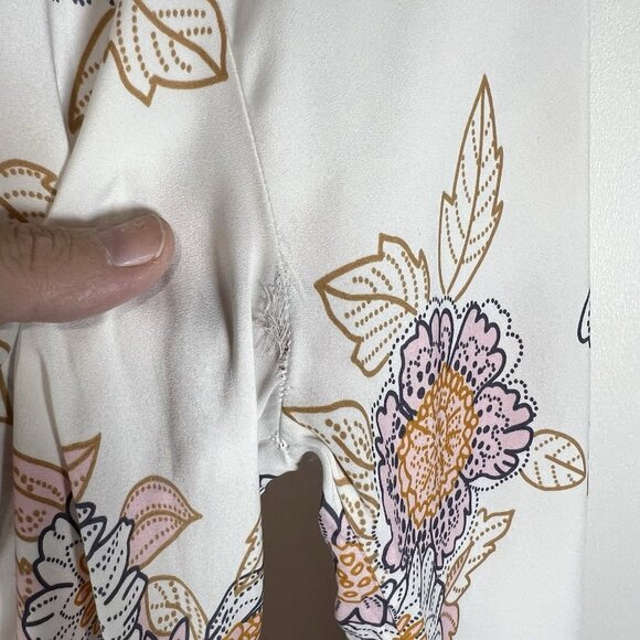 Free People Women's Floral Print Run Free Tie Front Tunic Top Multicolor Size S - Picture 6 of 13